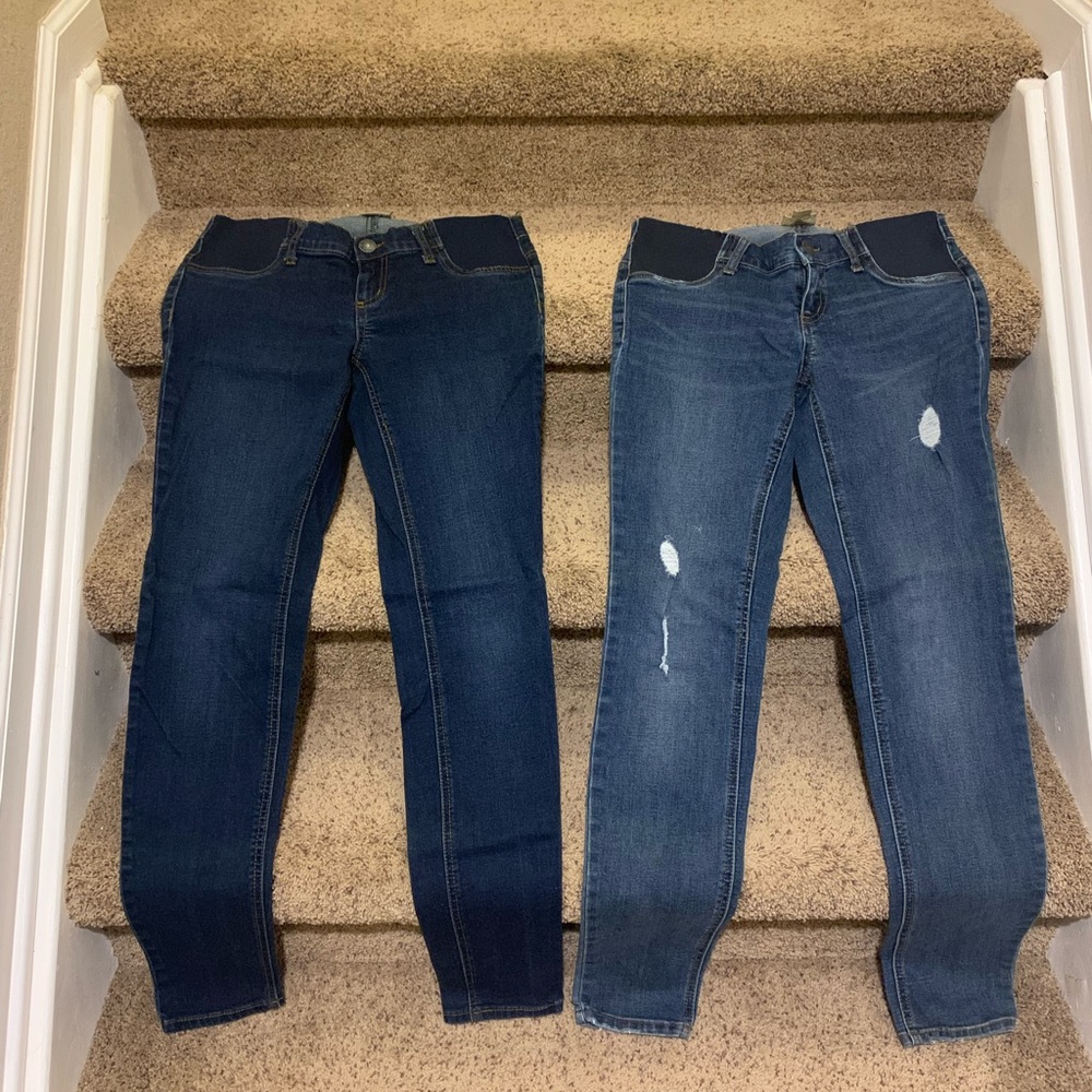 2 pairs of Indigo Blue maternity skinny jeans